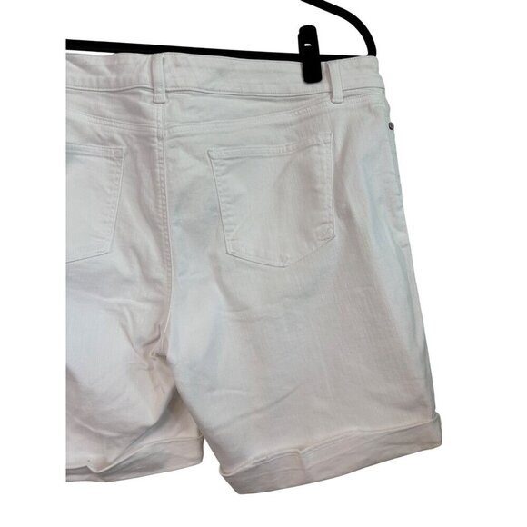 Talbots Women's Girlfriend Denim White Stretch Short 7 1/2 Inseam Size 16 Petite - Picture 8 of 11